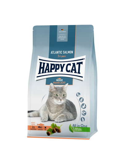 HAPPY CAT Indoor hrana uscata pisici adulte de interior, somon atlantic 4 kg