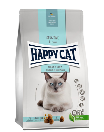 HAPPY CAT Sensitive hrana uscata pentru pisici adulte cu sistem digestiv sensibil, carne de rata 4 kg