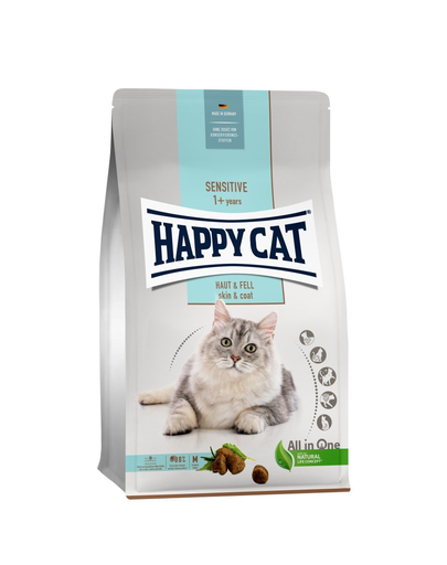 HAPPY CAT Sensitive Hair & Skin hrana uscata pentru pisici adulte cu probleme dermatologice 4 kg