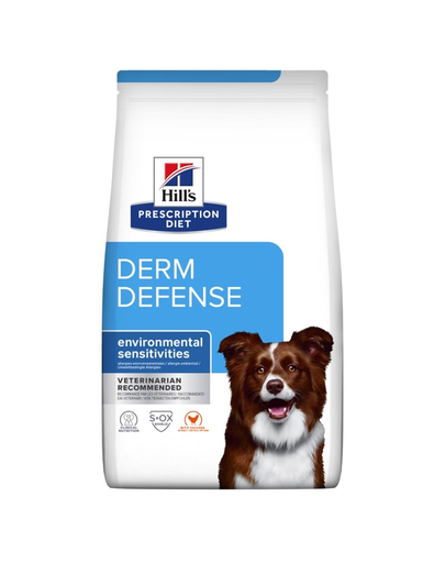 HILL\'S Prescription Diet Canine Derm Defense 4 kg pentru caini cu intolerante de mediu