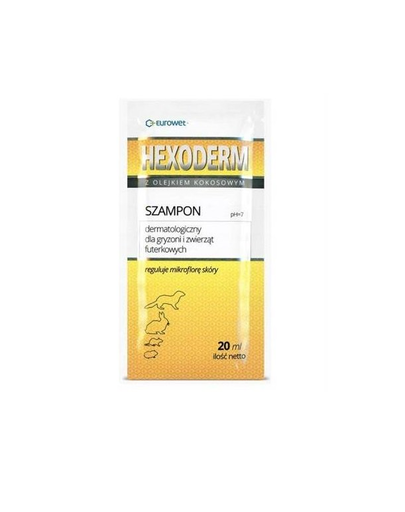 EUROWET Hexoderm Sampon microflora pielii pentru rozatoare, 20 ml (plic) Balsamuri imagine 2022
