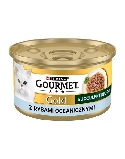 GOURMET Gold Adult Succulent Delights Conserva hrana pisici, cu peste oceanic 85g