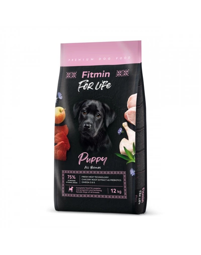 FITMIN Dog For Life Puppy hrana pentru catelusi 12 kg câini