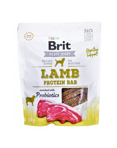  BRIT Jerky Snack Lamb Protein bar 200g Recompense caini, cu miel 