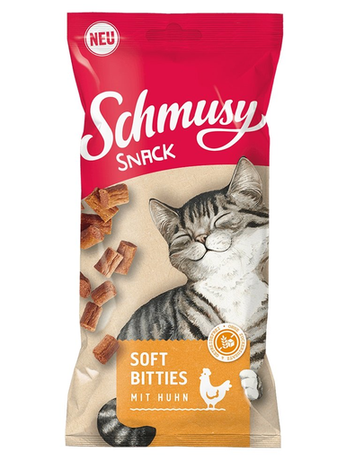 SCHMUSY SNACK Soft Bities set recompense pisici 16x60 g cu pui