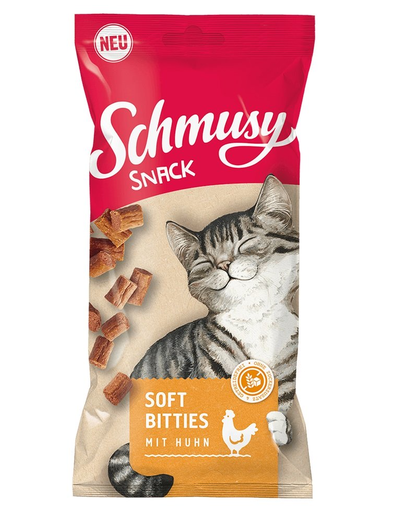 SCHMUSY SNACK Soft Bities recompense cu pui pentru pisici 32x60 g