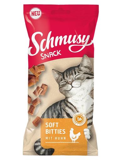 SCHMUSY SNACK Soft Bities recompense cu pui pentru pisici 32x60 g