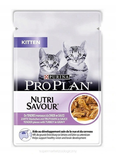 PRO PLAN Cat Nutri Savour Junior Hrana umeda pisoi, cu curcan 85 g Cat imagine 2022