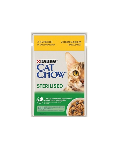 CAT CHOW Sterilised Hrana umeda pisici sterilizate 85 g Cat imagine 2022