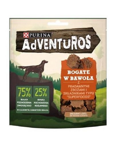 PURINA Adventuros recopemensa pentru caini 90g cu bizon