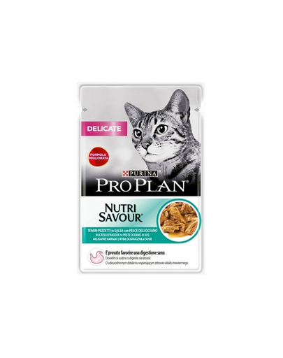 PRO PLAN Cat Nutri Savour DeliCate Hrana umeda pisici adulte, cu peste 85 g