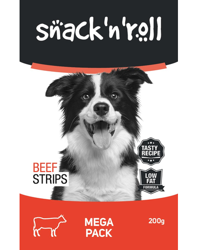 SNACK & ROLL Beef Strips fâșii cu vită 200 g