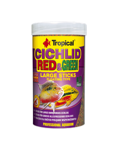 TROPICAL Cichlid red&green large sticks 250 ml (75 g)