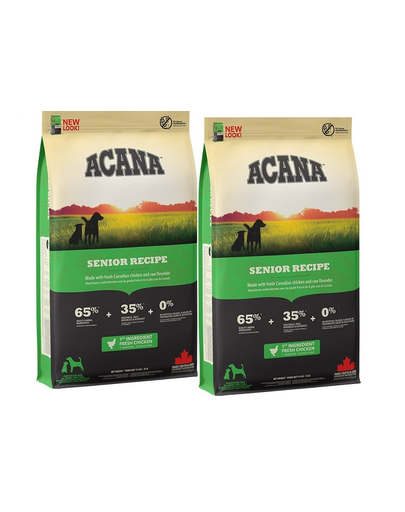 ACANA Senior Dog Hrana Uscata Caini Seniori 22.8 Kg (2 X 11.4 Kg)