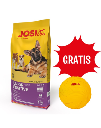 JOSERA JosiDog Junior Sensitive hrana uscata caini juniori 15kg + Frisbee CADOU 15kg imagine 2022
