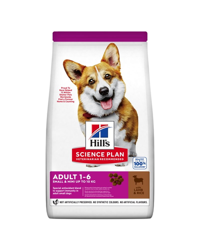 HILL'S Science Plan Canine Adult Small & Mini Hrana uscata caini talie mica, cu orez si miel 6 kg