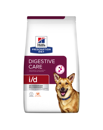 HILL\'S Prescription Diet i/d Activ Biome Digestive Care Chicken Dog 12 kg caini cu sistem digestiv sensibil + 3 conserve CADOU