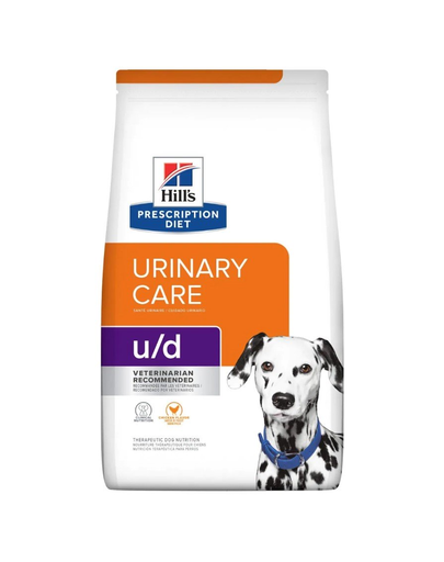 HILL\'S Prescription Diet Canine U/D Urinary Care 10 kg caini cu afectiuni rezultate din urolitiaza + 3 conserve CADOU