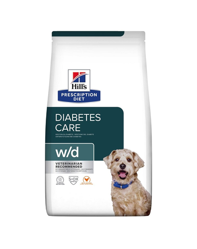 HILL\'S Prescription Diet w/d Diabetes Care Chicken Adult 10 kg controlul diabetului + 3 conserve CADOU