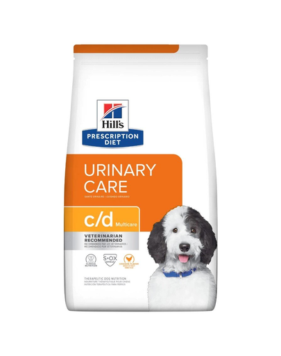 HILL\'S Prescription Diet Canine c/d Multicare Chicken 12 kg caini adulti cu probleme urinare + 3 conserve CADOU