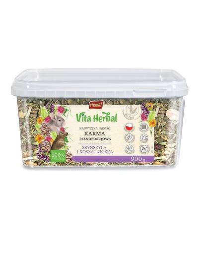 VITAPOL Vita Herbal Hrana pentru Degu si chinchilla 900g 900g imagine 2022