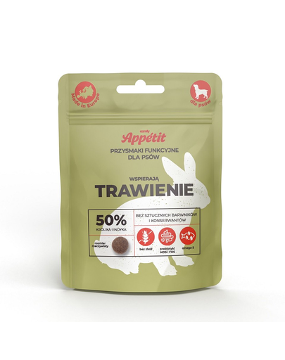 Comfy Appetit Recompense Caini Pentru Sustinerea Sistemului Digestiv Cu Iepure 70 G