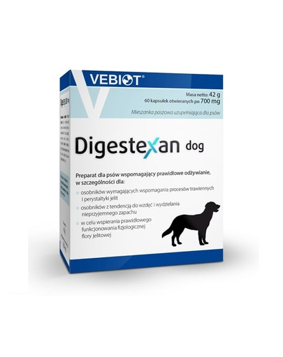 VEBIOT Digestexan Dog 60 capsule supliment pentru caini in prevenirea afectiunilor digestive/intestinale afectiunilor