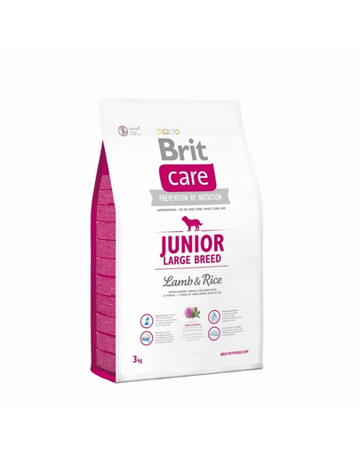 BRIT Care Junior Large Breed Lamb&Rice hrana uscata caini juniori de talie mare, cu miel si orez 3 kg