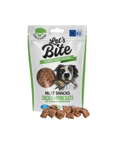 BRIT Let’s Bite Meat Snacks 80g gustari pentru caini, pasare si porc