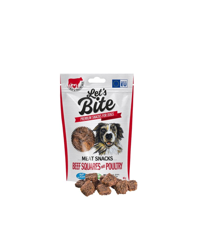 BRIT Let’s Bite Meat Snacks squares 80g recompensa din carne de pasare si vita