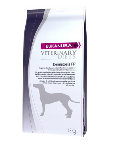 EUKANUBA Veterinary Diets Dermatosis fp dieta veterina pentru caini cu sensibiltati 12kg