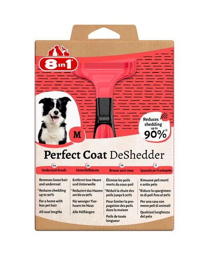 8IN1 Perfect Coat DeShedder Dog M perie pentru caini
