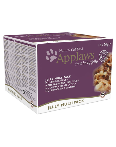 APPLAWS Cat Multipack Jelly Selection hrană umedă pentru pisici în jeleu, cu pește și pui 12 x 70 g