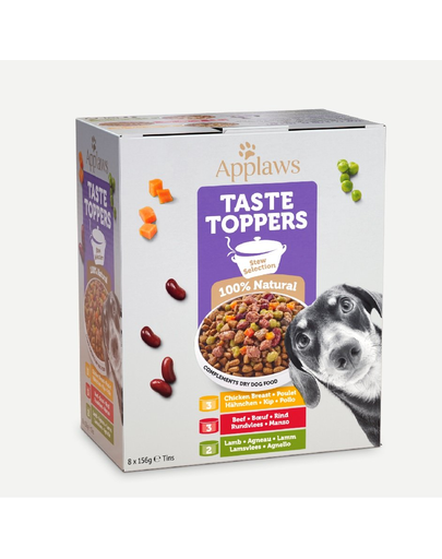 APPLAWS Applaws Dog Tin 8x156g Stew Multipack Conserva hrana umeda caini