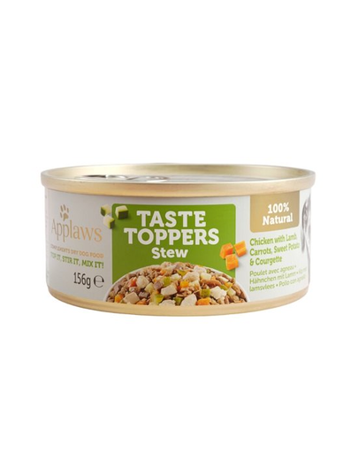 APPLAWS Taste Toppers Conserva hrana umeda caini, Tocana de pui, miel si legume 6x156g