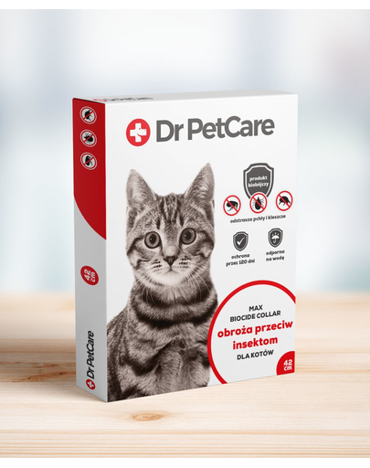 Dr PetCare MAX BioCide Collar zgarda protectie pisici impotriva puricilor si a insectelor 42 cm anti-purici imagine 2022