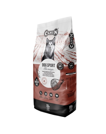 CANUN Dog Sport 20 kg cu vita, pentru caini sportivi si energici