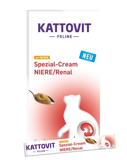 KATTOVIT Renal Cream 6x15g pasta pentru pisici, cu pui, pentru sustinerea functiei renale