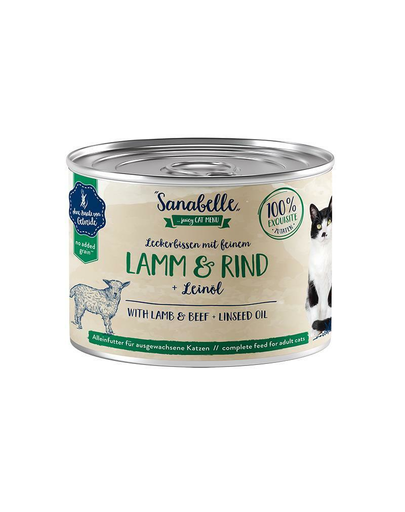 SANABELLE Lamb&Beef 400 g hrana fara cereale pisica, miel si vita 400 imagine 2022