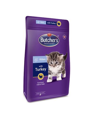 BUTCHER'S Functional Kitten  Hrana uscata pisici junior, cu curcan 800 g