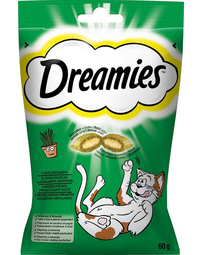 DREAMIES 60 g Recompense pentru pisici, cu iarba matei