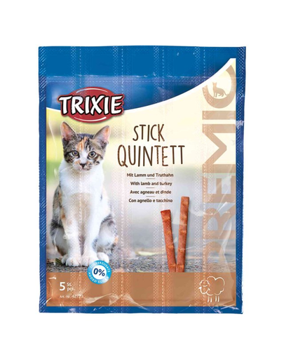 TRIXIE Snacki Premio Recompense pisici 5 × 5 g cu miel si curcan