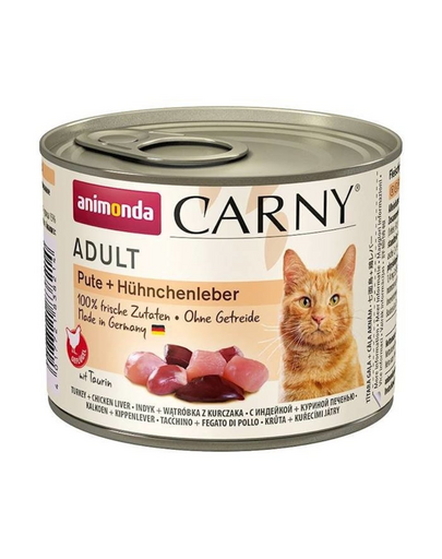 ANIMONDA Carny Adult hrana pisica adulta, curcan si ficat de pui 200 gr