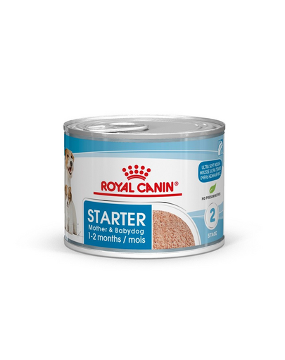 ROYAL CANIN Starter Mousse Mother & Babydog 12x195 g must pentru cățele în timpul sarcinii, alăptării și cățeilor