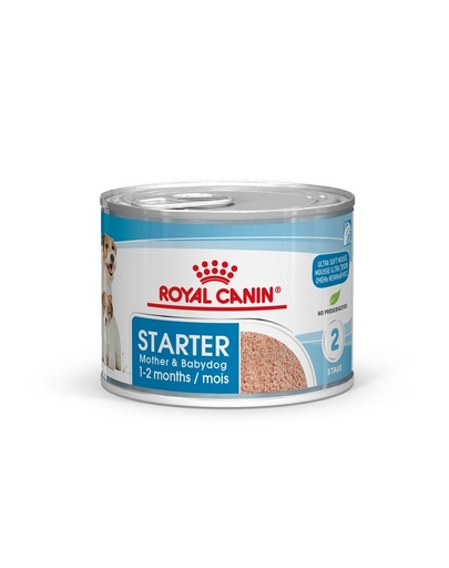 ROYAL CANIN Starter Mousse Mother & Babydog 24x195 g mousse, pentru cățele în timpul sarcinii, alăptării și cățeilor