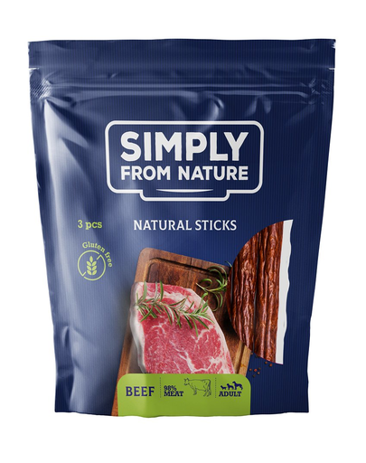 SIMPLY FROM NATURE Nature Sticks cu vita pentru caini 3 buc.