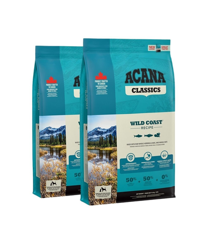 ACANA Wild Coast hrana uscata caini adulti 22,8 kg (2 x 11,4 kg)