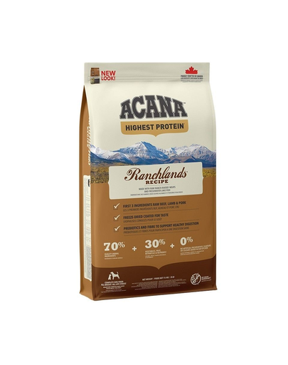 ACANA Highest Protein Ranchlands Dog hrana uscata caini toate rasele, varstele 6 kg