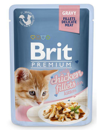 BRIT Premium Cat Fillets in Gravy Kitten cu pui 85g