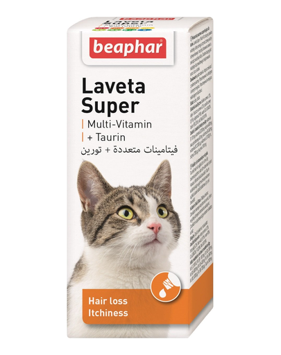 BEAPHAR Laveta Super Supliment alimentar impotriva caderii parului la pisici 50 ml +laveta imagine 2022